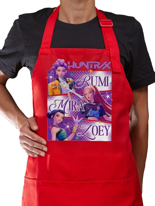 Koupakoupa Huntrix Rumi Mira Zoey Kitchen Apron Red 22x40cm KP_31181