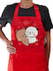 Koupakoupa Bubu & Dudu Ποδιά Κουζίνας Κόκκινη 22x40cm KP_31928_apron-red