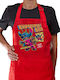 Koupakoupa Stitch Experiment 626 Şorţ De Bucătărie Roșu 22x40cm KP_31484_apron-red