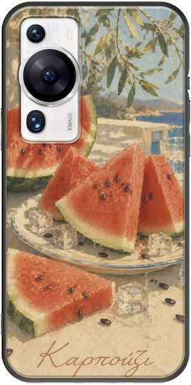 Handyhülle Kalokairi Collection Wassermelone Huawei P60 Pro Schwarze Tpu Schwarz Silikon