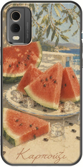 Калъф Kalokairi Collection Диня Nokia C32 Черен TPU Силикон