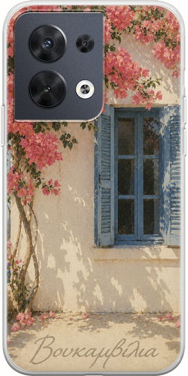 Θήκη Kalokairi Collection Βουκαμβίλια Oppo Reno 8 5g Flexible Tpu Διάφανη Σιλικόνη