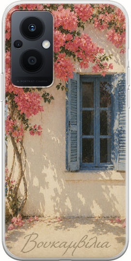 Kalokairi Collection Bougainvillea Case Oppo Reno 8 Lite Flexible TPU Transparent Silicone