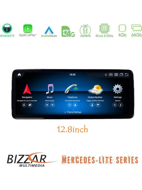 Bizzar Автомобилна Аудио Система За Mercedes-Benz CLA Class / GLA / A Class / G Class 2013-2015 (Bluetooth/USB/Вграден Wi-Fi /GPS/Apple CarPlay/Android Auto/CD) С Touch Screen 8"