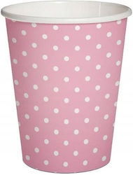 Pol-Mak Disposable Paper Pink Cup 250ml 8pcs