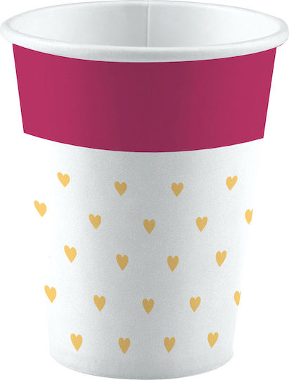 Amscan Disposable Paper Red Cup 250ml 8pcs