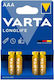 Varta Αλκαλική Μπαταρία AAA 1.5V