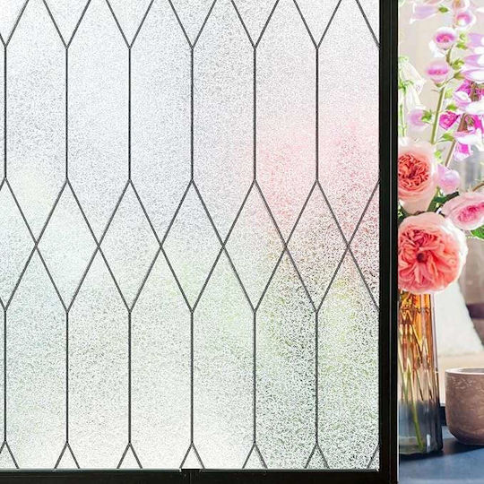 Opaque Self-adhesive Window Film 44.5x300cm Moroccan Lines