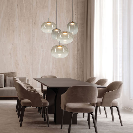 Zambelis Lights Brown LED Ceiling Light with Warm White Light 15x15cm