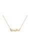 Personal Jewel Necklace Name In Gold Plated Silver With Zircon