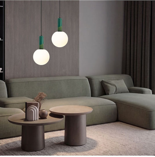 Zambelis Lights Green Ceiling Light with E27 Socket 20x20cm