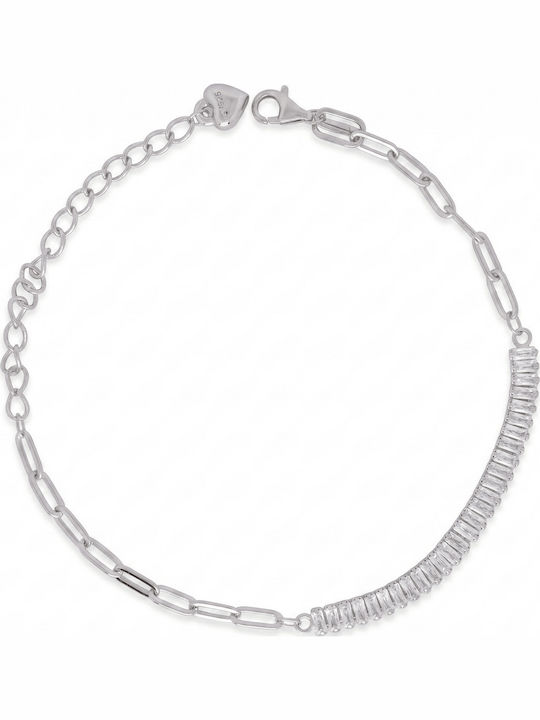 Kiriakos Gofas Women's Riviera Silver Bracelet with Zircon