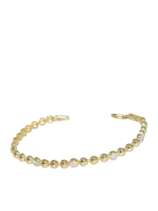 Gatsa Women's Riviera Silver Gold Plated Bracelet with Zircon