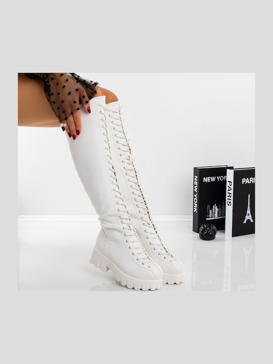 Damenstiefel mit Pelz Weiße MX362A_02