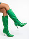Women's Boots with High Heel Green