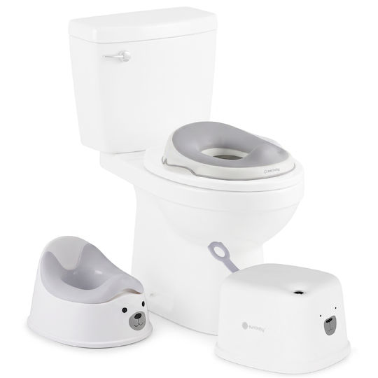 Sun Baby Mehrfarbiger Kleinkinder-Toilettensitz mit Stufe und Griffen
