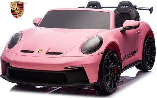 Porsche GT3 Двуместна с Дистанционно Управление Лицензиранa 12 Волта Розова за 2+ Години