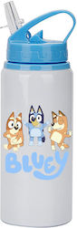 Kinder Trinkflasche Bluey 600ml Weiß Blaues Deckel Kinder Trinkflasche Bluey 600ml Weiß Blaues Deckel