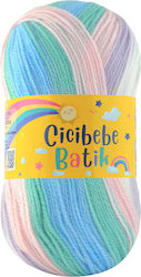 Kamgarn Cicibebe Batik Νημα Πλεξιματος Col550-78 Λιλα-ροζ-μπλε-πρασινο Πολυχρωμο Ακρυλικο 100gr 360mtr