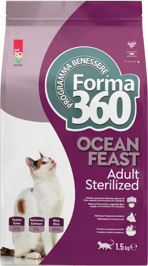 Forma 360 Hrană Uscată pentru Pisici Adulte Sterilizate cu Sistem Urinar Sensibil cu Pește 1.5kg
