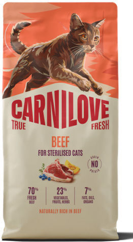 Carnilove Dry Food for Neutered Cats with Beef 2kg