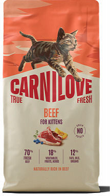 Carnilove Ξηρά Τροφή για Ανήλικες Γάτες με Βοδινό 2kg