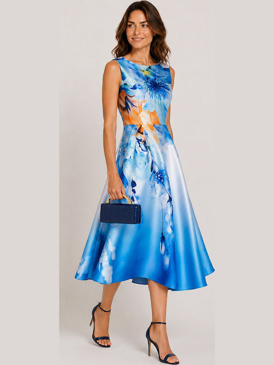 Rochie De Vară Pentru Femei Midi Albastră