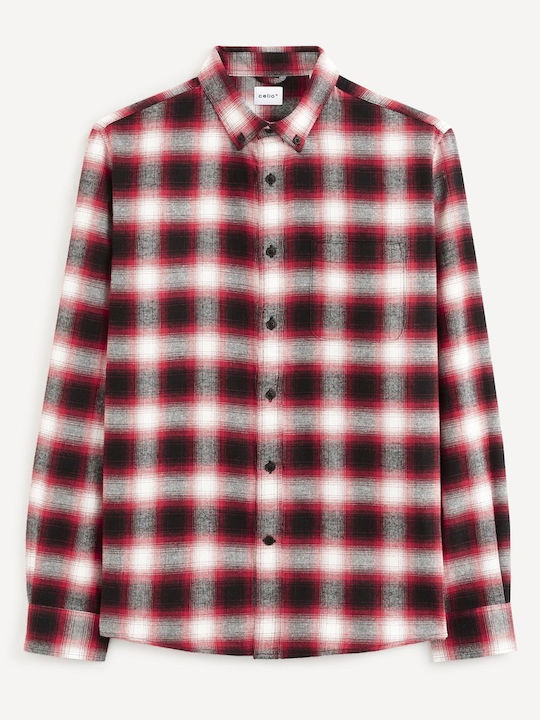 Long Sleeve Flannel Checked Shirt Checked