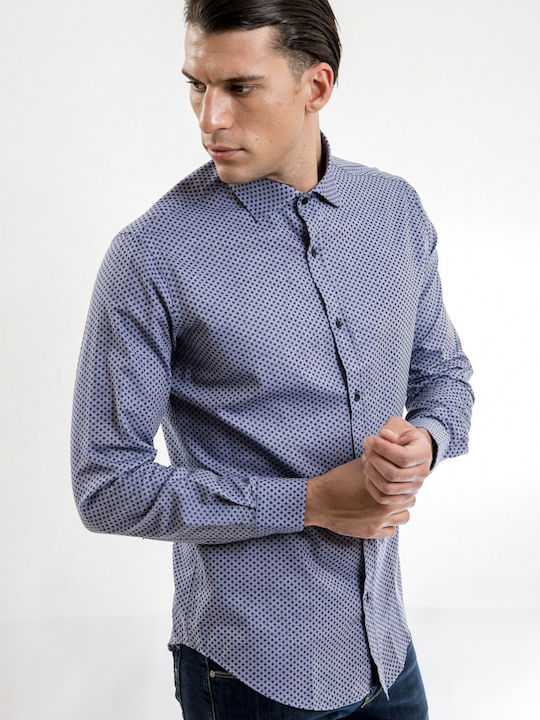 Guardaroba Long Sleeve Shirt in Narrow Fit Blue
