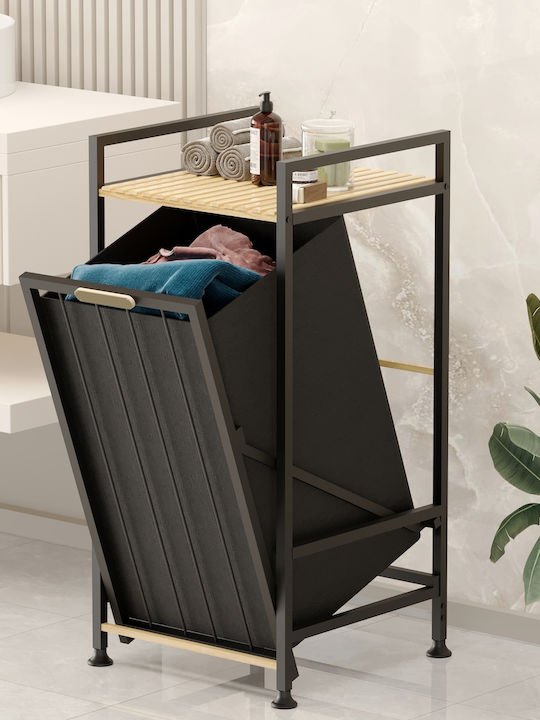 SteweHome Coș de Rufe Metalic 35x50x35cm Negru
