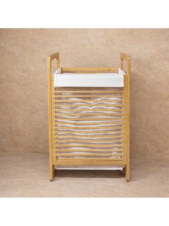 SteweHome Καλάθι Απλύτων Bamboo 30lt Πολύχρωμο SteweHome Καλάθι Απλύτων Bamboo 30lt Πολύχρωμο