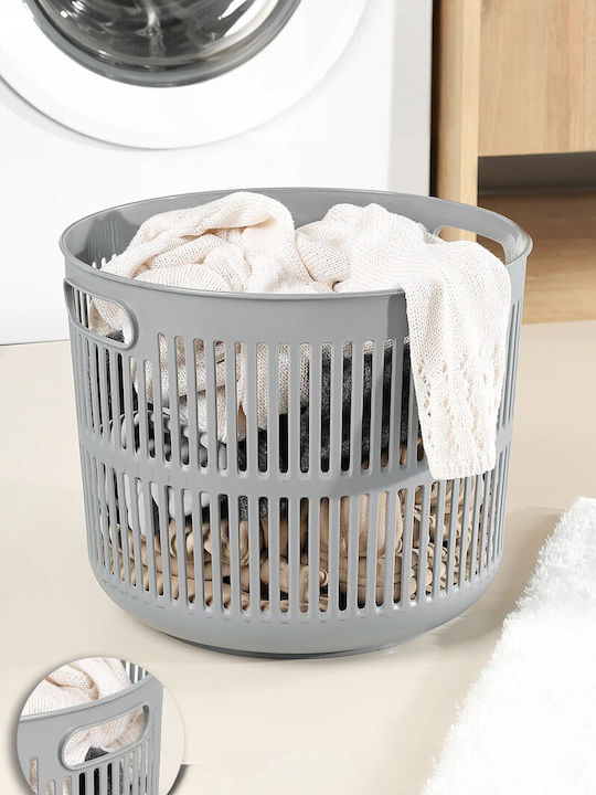 SteweHome Laundry Basket Plastic 22l Grey