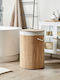 SteweHome Laundry Basket Bamboo Collapsible 35x50x50cm Beige