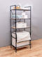 SteweHome Coș de Rufe Metalic 50l 50x33x33cm Negru