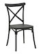 Pakketo Gartenstühle Polypropylen Crossie Schwarze 43x53x88cm