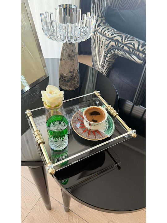 SteweHome Decorative Tray Metallic 25x20cm
