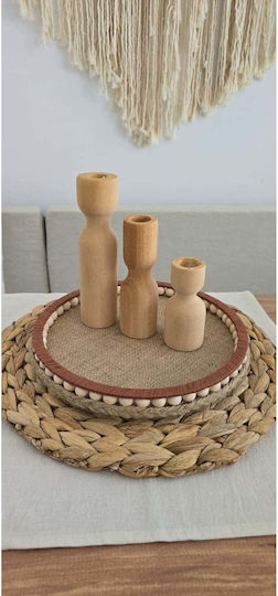 SteweHome Декоративен Диск Дървен 12x25cm