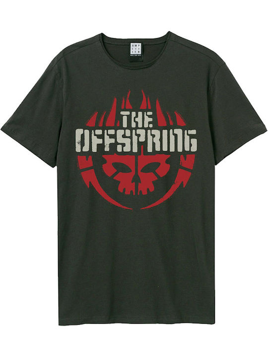 Amplified Bedruckte Blusen Offspring Skull Logo T-shirt Dunkelgrau Unisex Zave210n961-cha