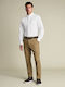 Men's Chino Trousers Elastic Slim Fit Light Brown