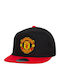 Manchester United F.C Flat Snapback Cap Black Red 100% Cotton Unisex One Size
