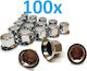 100 Pcs Bolt Nut Caps 32 Mm Chrome Trucks Trailers More