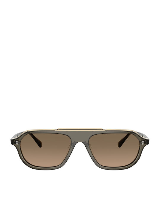 Unisex Sonnenbrillen mit Braun Horn umrandetem Rahmen und Braunen Gläsern