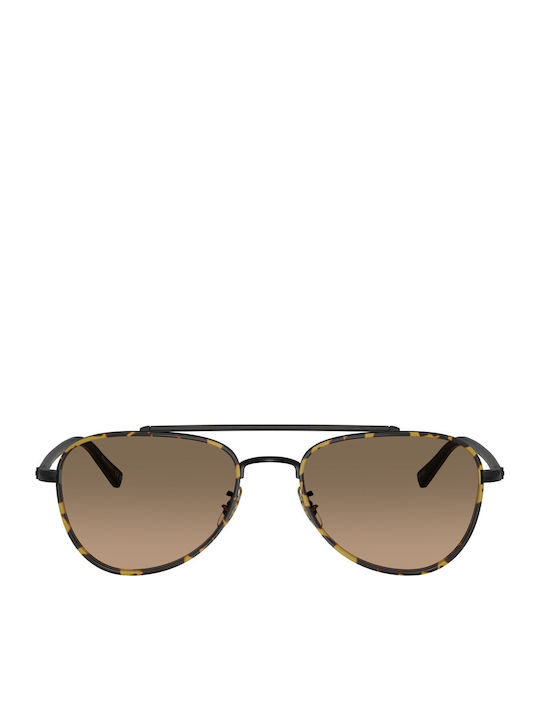 Unisex Sonnenbrillen mit Braunen Metallrahmen und Braunen Gläsern