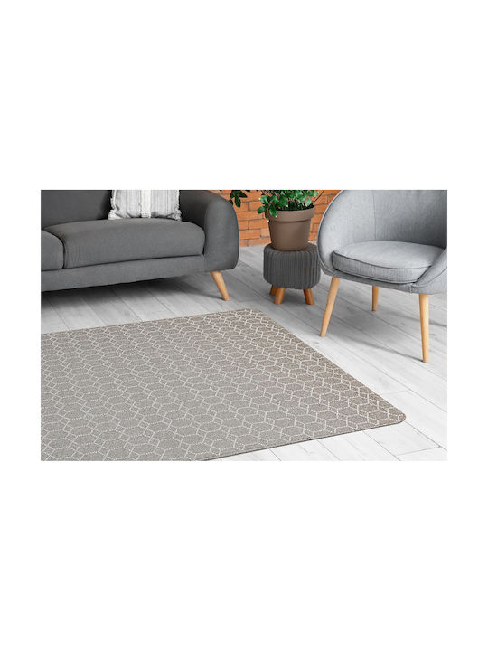 Nikotex Carpets Αντιολισθητικό Χαλί Σαλονιού Belmont Γκρι-άσπρο 133x190