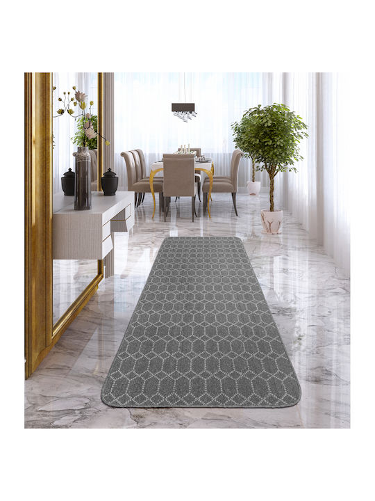 Nikotex Carpets Αντιολισθητικό Πατάκι Διάδρομος Κουζίνας Belmont Γκρι-άσπρο 80x200