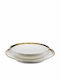 HowHomely Placă Adâncă Ceramică Albă 2 Bucăți