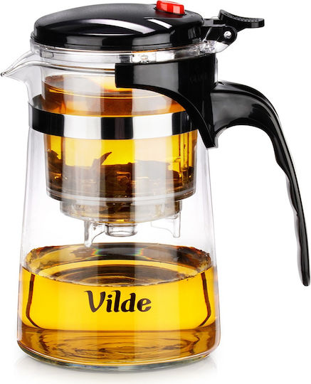 Vilde Τσαγιέρα με Φίλτρο Γυάλινη Διάφανη 600ml