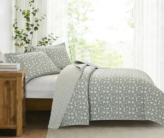 Liolios Home Coverlet Set Super Double Green 220x240cm 3 Pieces Liolios Home Coverlet Set Super Double Green 220x240cm 3 Pieces