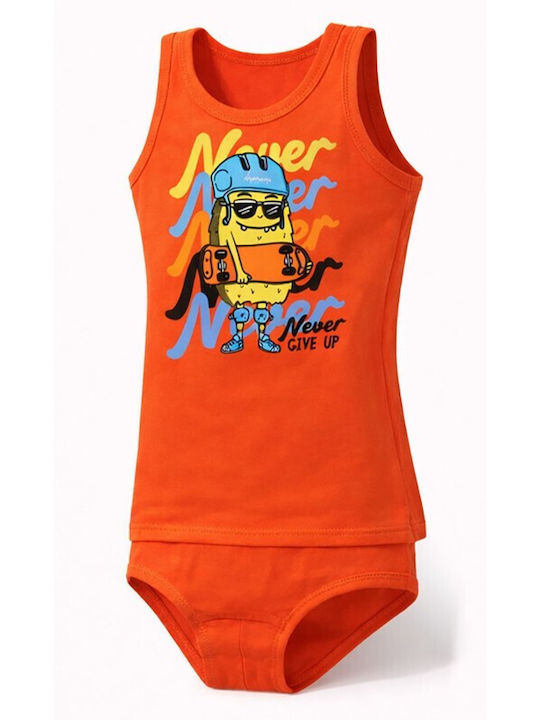 Happy Touch Set Kids Undershirts Orange