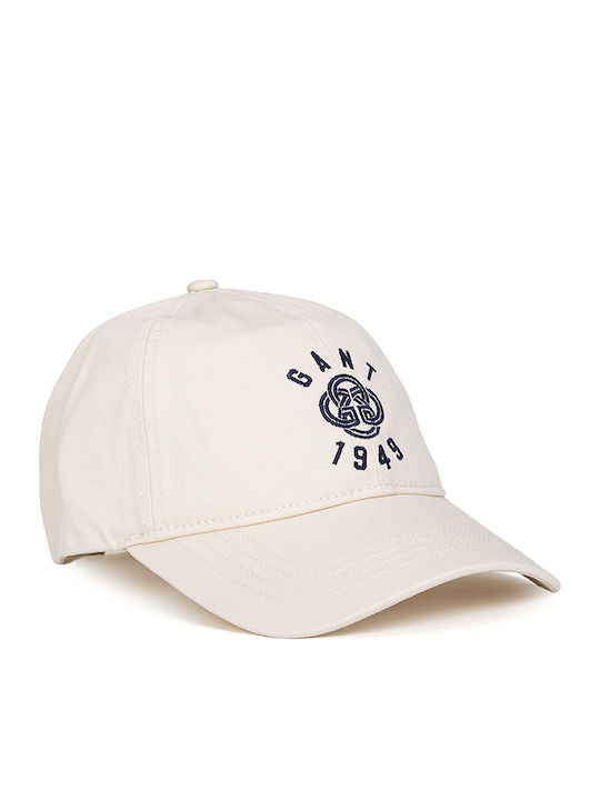 Gant Γυναικείο Καπέλο Regular Fit Βαμβακερό Embroidered Logo 1949 Gant Εκρού